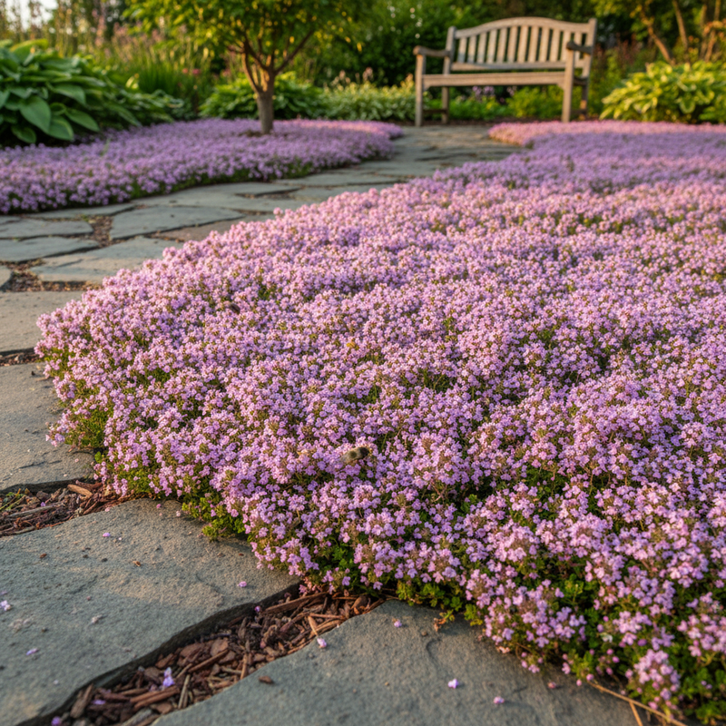 Creeping Thyme Flower Seeds Mix (Thymus serpyllum) for Ground Cover Garden Planting