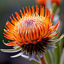 Orange Protea Flower seeds for Planting - Cottage Garden Essential, Heirloom & GMO Free Seeds for Home Garden