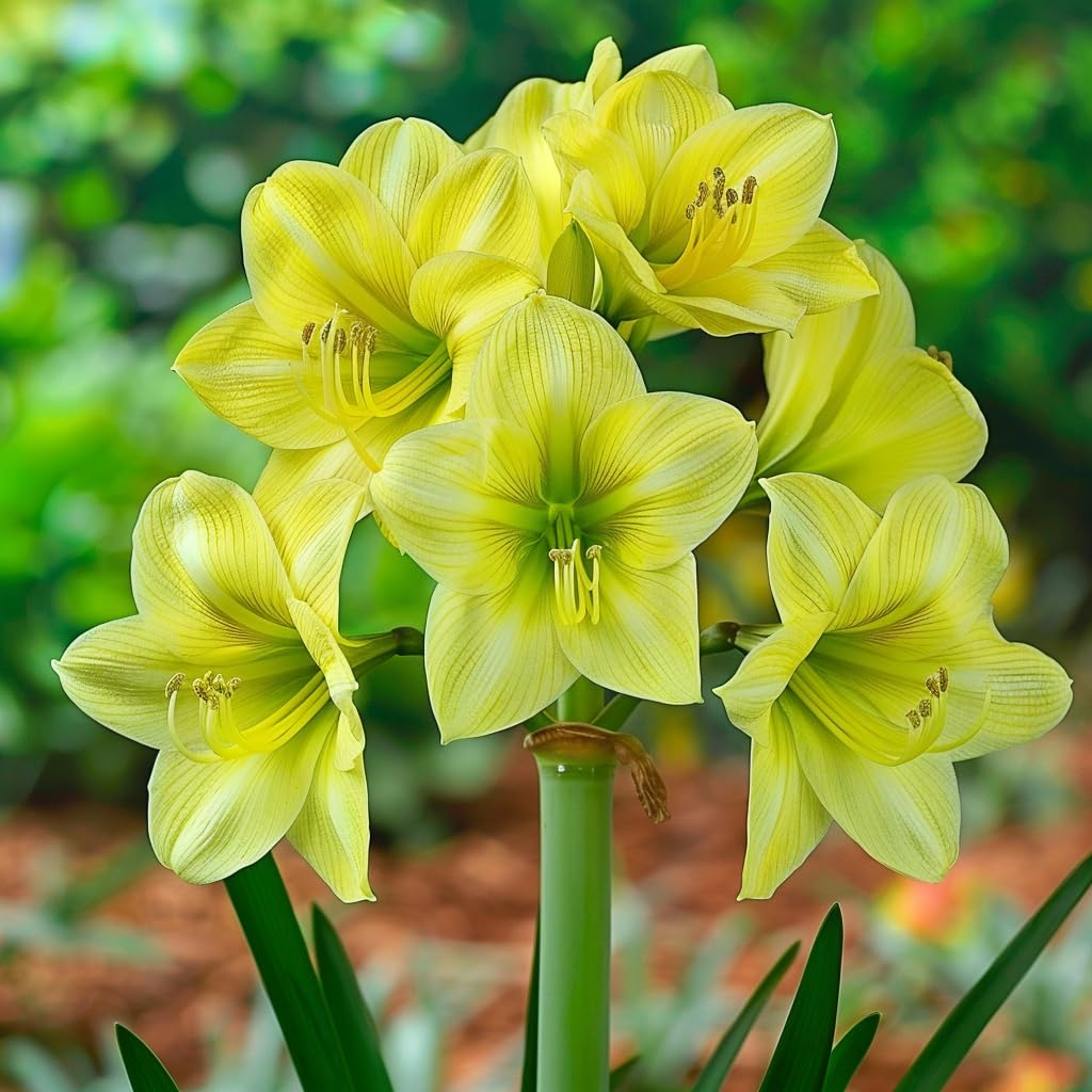 Light Green Amaryllis Flower seeds for Planting Bright Blooms Heirloom & GMO Free Seeds for Home Garden