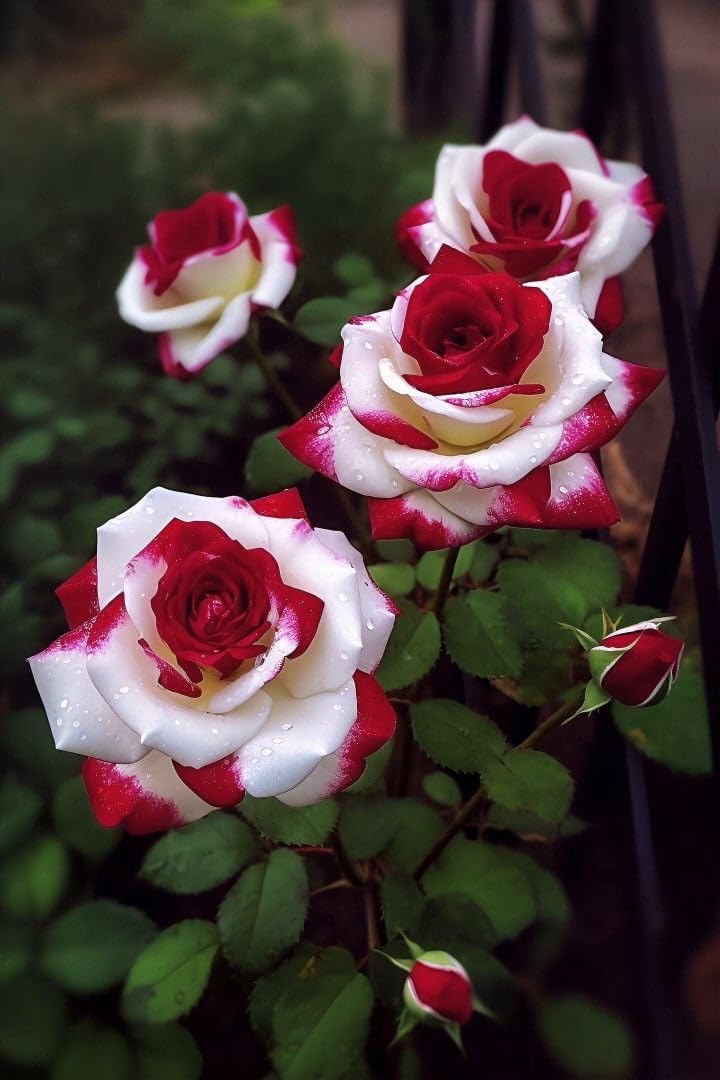 Maroon Cream Rose Flower seeds for Planting - Garden Favorite, Heirloom & GMO Free Seeds for Home Garden