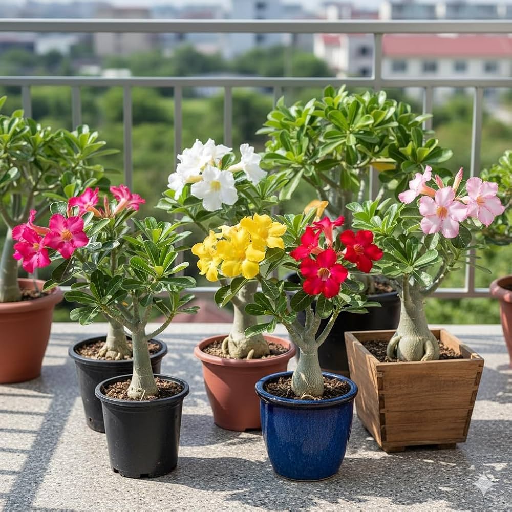 Mixed Adenium Rose Flower seeds for Planting - Bright Blooms, Heirloom & GMO Free Seeds for Home Garden