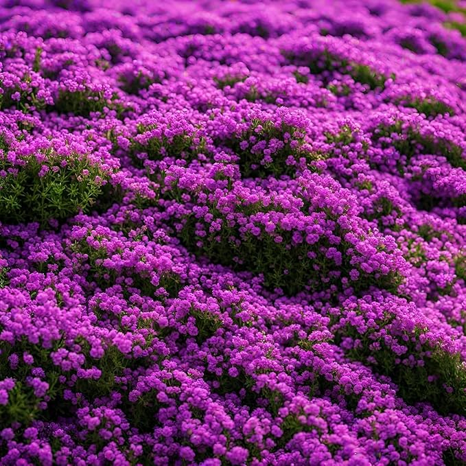 Purple Creeping Thyme Flower seeds for Planting Seasonal Bloomer Heirloom & GMO Free Seeds for Home Garden 
 
 Sale seeds for home garden planting