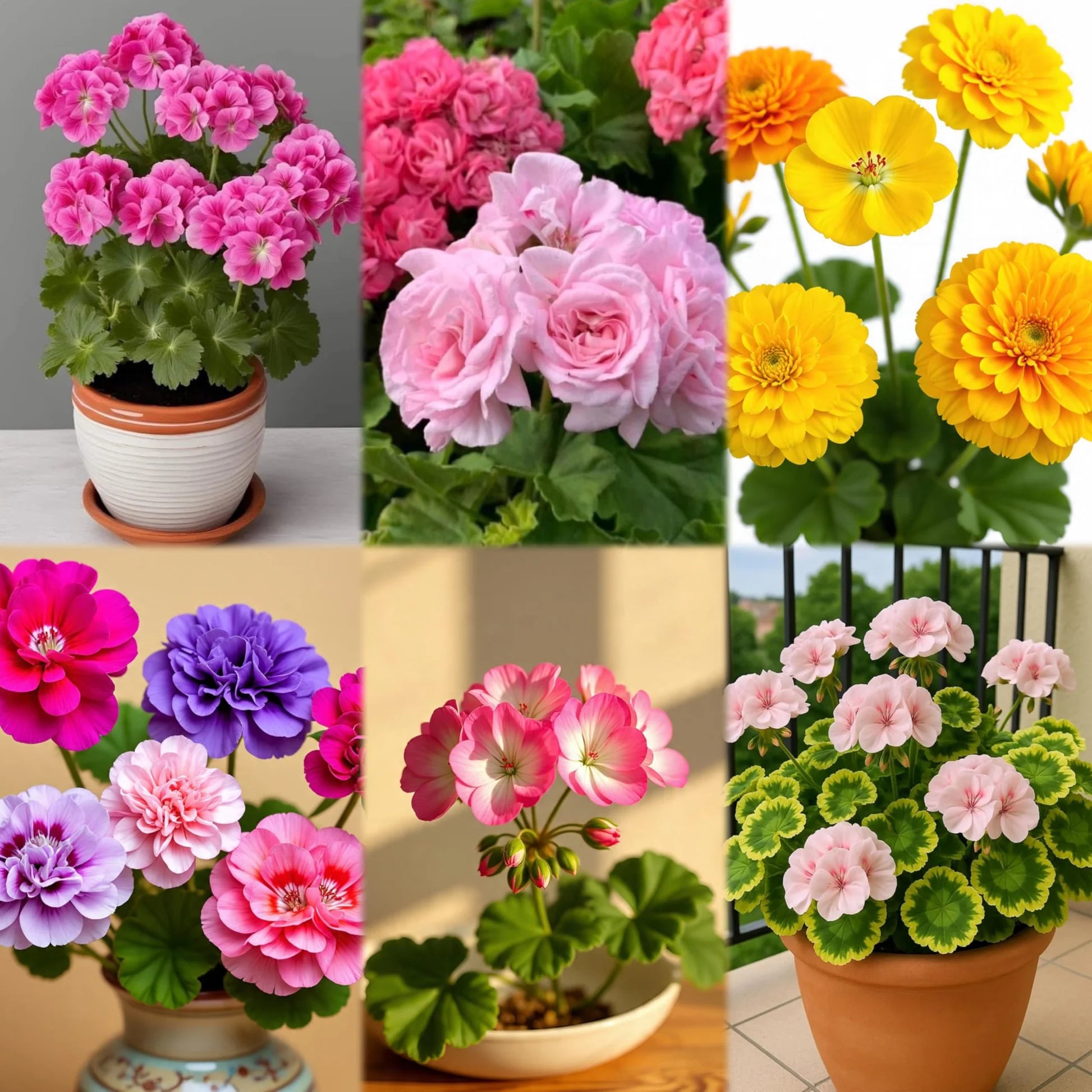 Mixed Geranium Flower seeds for Planting - Premium Quality, Heirloom & GMO Free Seeds for Home Garden