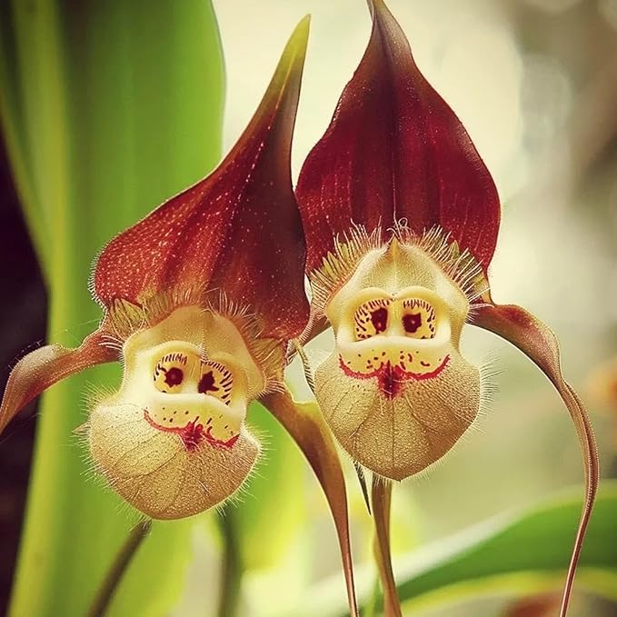Ornamental Brown Monkey Orchid plant