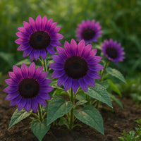 Violet Mini Sunflower Seeds  Ideal for Planting in Gardens