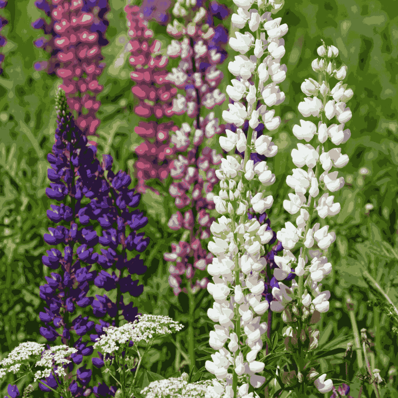Mixed Lupine Flower seeds for Planting Cottage Garden Essential Heirloom & GMO Free Seeds for Home Garden 
 
 Sale