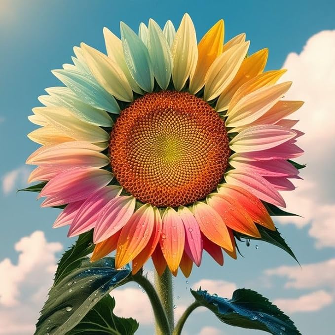 Ornamental Rainbow Sunflower flowering plant