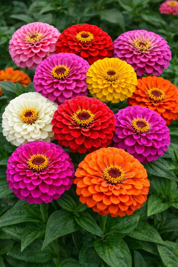 California Giant Zinnia (Zinnia Elegans) Seeds for Giant Colorful Blooms