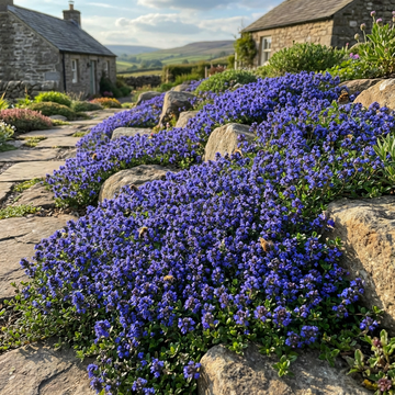 Blue Creeping Thyme Flower Seeds for Home Garden Ground Cover and Landscape Use