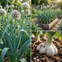 Elephant Garlic White Bulb Seeds for Home Garden and Culinary Growing