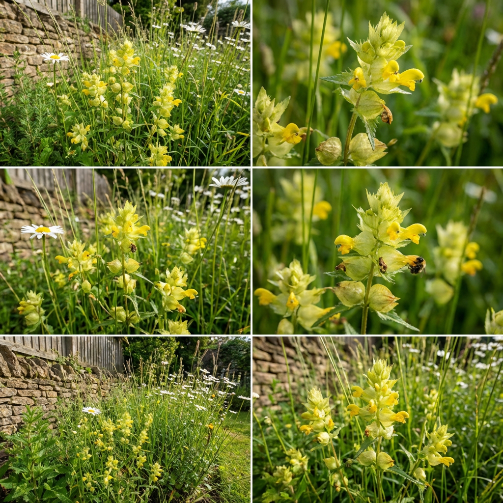 Yellow Rattle Flower Seeds for Meadows, Wildflower Areas, and Natural Garden Landscapes