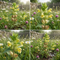Rhinanthus minor Yellow Rattle Flower Seeds for Meadows, Wildflower Lawns, and Pollinator-Friendly Landscapes