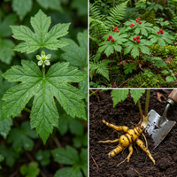 Goldenseal Root Seeds for Woodland Shade Gardens and Natural Landscape Growing
