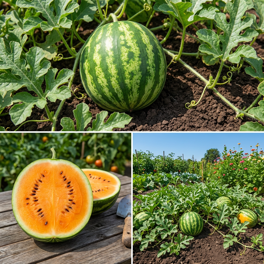 Tendersweet Orange Watermelon Fruit Seeds for Planting – Heirloom, Non-GMO, High Germination Organic Garden Seeds