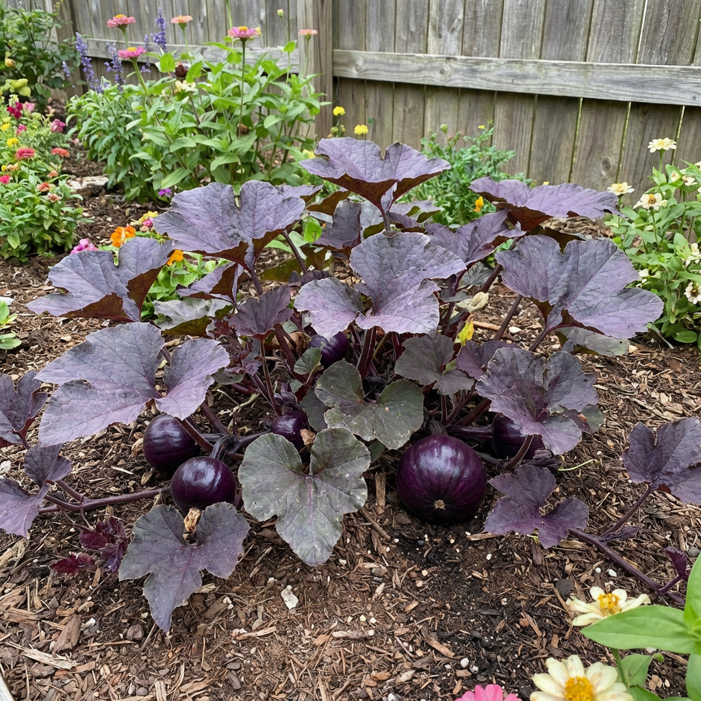 Cucurbita pepo Purple Pumpkin Seeds for Home Garden Growing and Seasonal Harvest