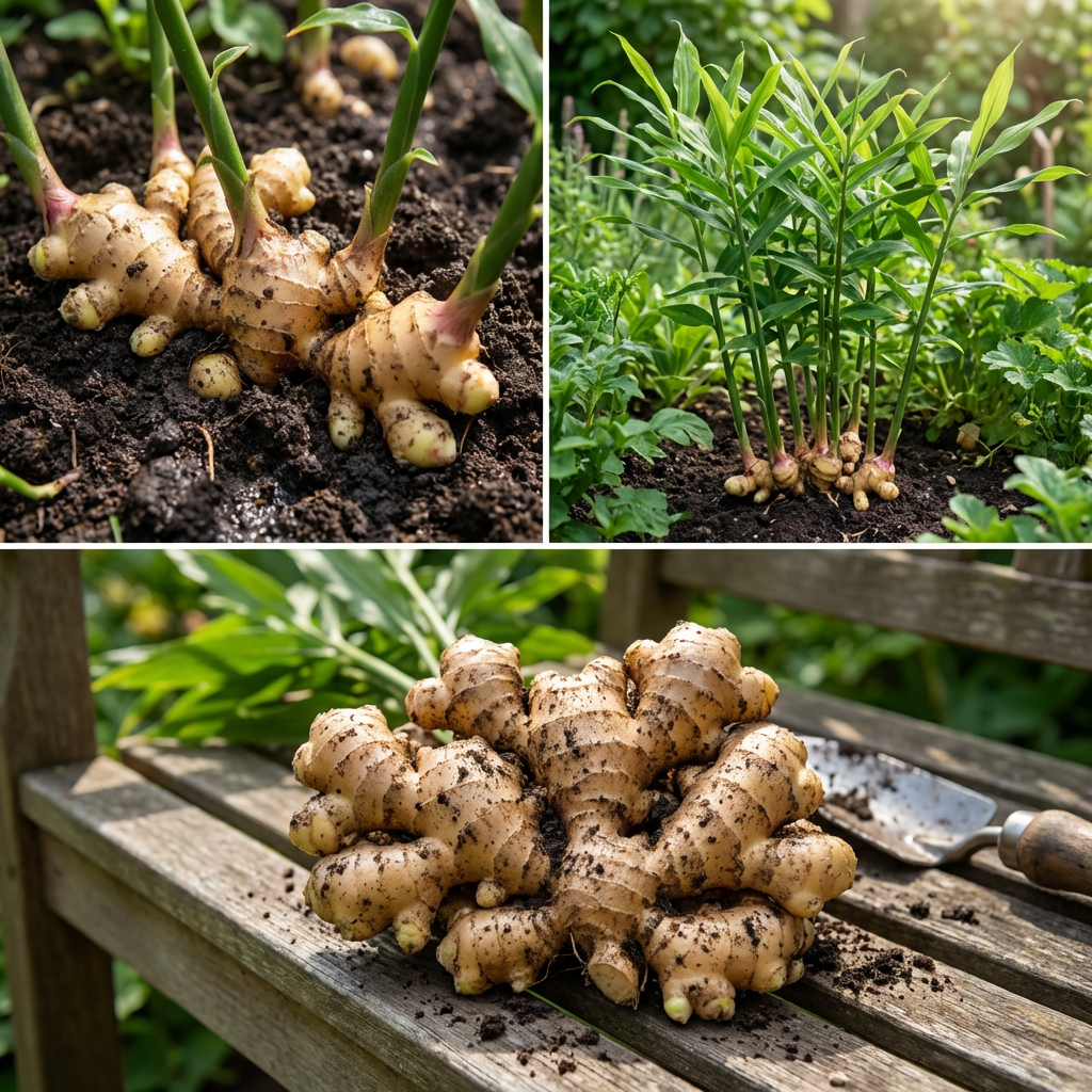 Organic Ginger Root Rhizomes seeds for Planting – High Yield, Non-GMO Herb for Culinary & Wellness Gardens