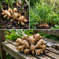 Zingiber officinale Ginger Root Rhizomes for Home Garden Growing and Culinary Use