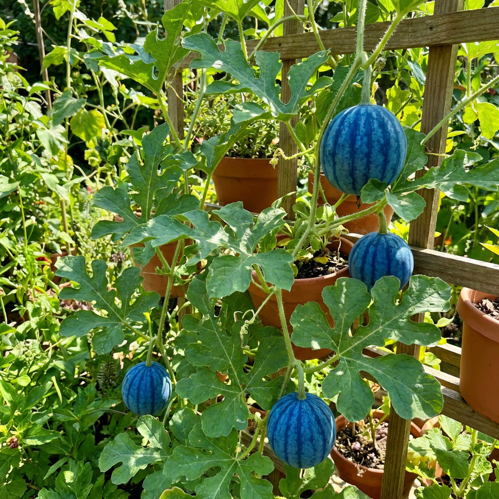 Blue Watermelon (Citrullus lanatus) Fruit Seeds for Home Garden Growing