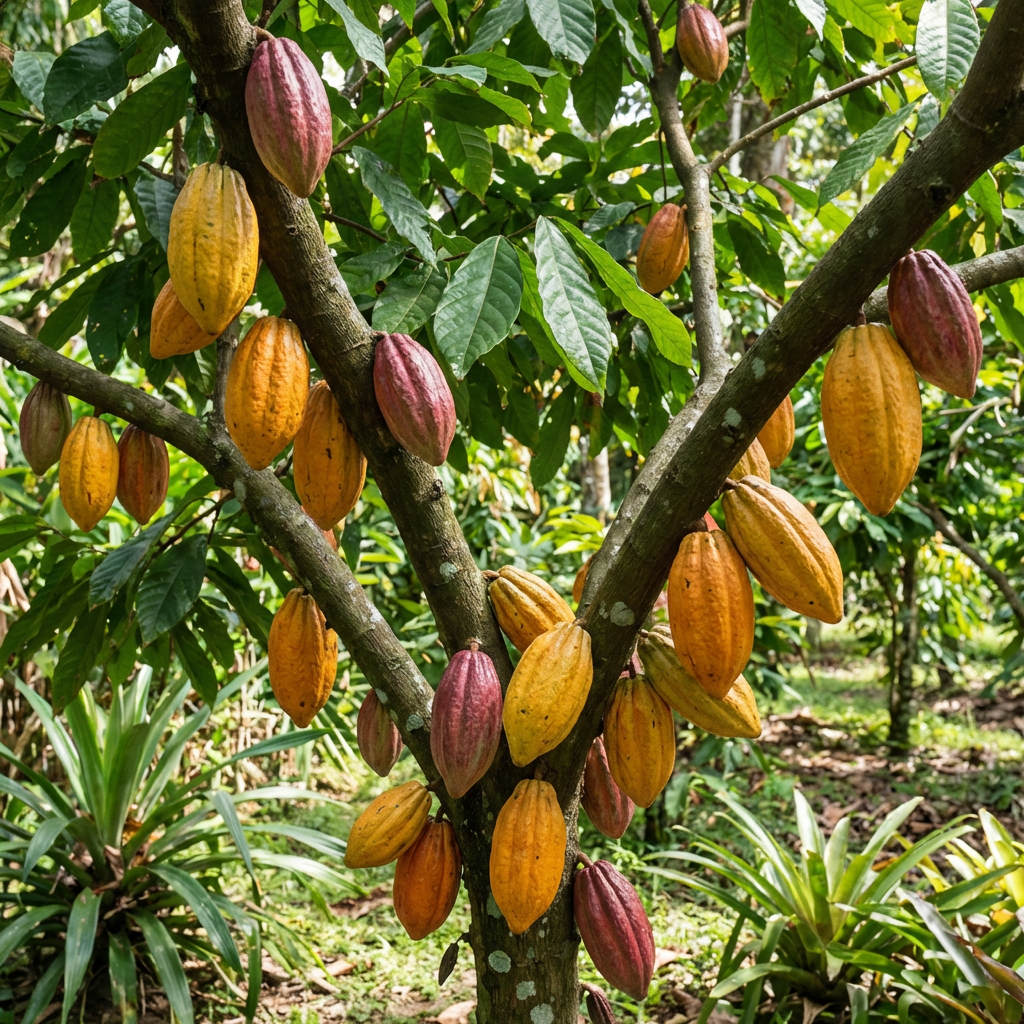 Theobroma cacao Cacao Fruit Seeds for Tropical Garden Chocolate Tree