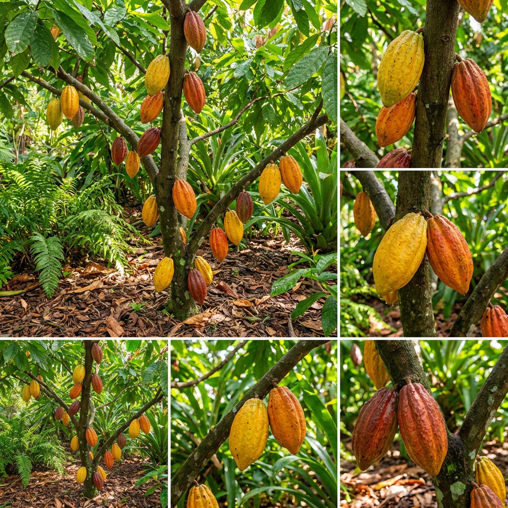 Theobroma cacao Cacao Fruit Seeds for Tropical Garden Chocolate Tree