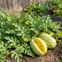 Yellow Watermelon Seeds for Home Garden Growing Sweet Flesh Traditional Variety