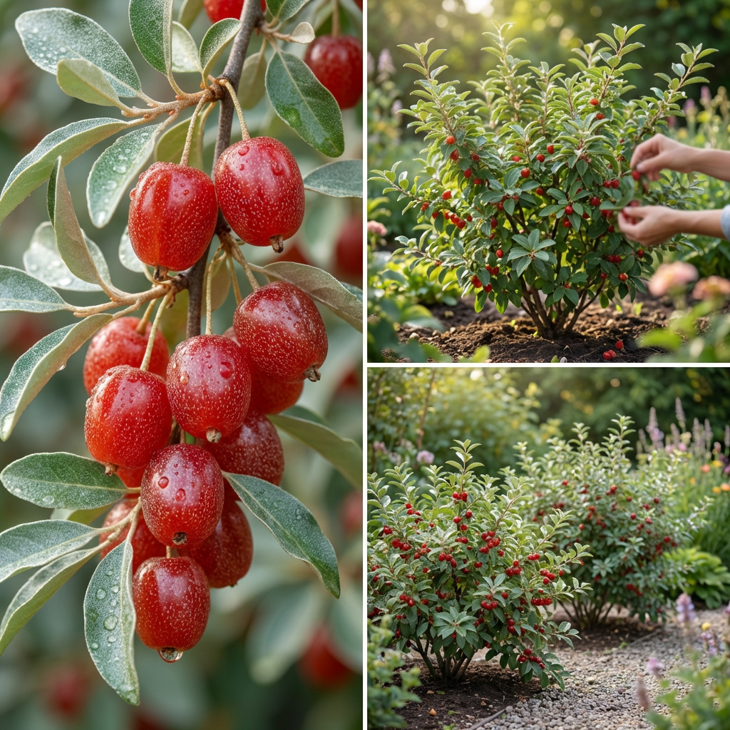Goumi Berry Fruit Seeds for Home Garden Growing and Traditional Berry Cultivation