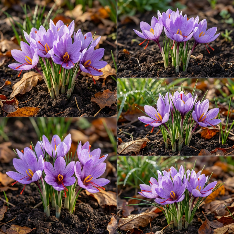 Crocus sativus Saffron Crocus Flower Seeds with Classic Purple Garden Blooms
