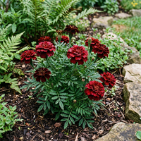 Dark Red Marigold Flower Seeds for Planting – Heirloom, Non-GMO, Organic Garden Seeds with High Germination