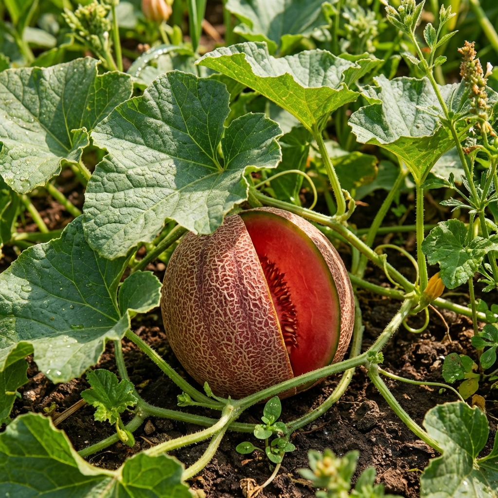 Red Cantaloupe Melon Fruit Seeds for Planting – Heirloom Non-GMO High Germination Organic Garden Seeds