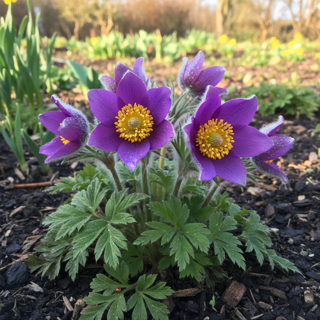 Purple Pasque Flower seeds for Planting - Seasonal Bloomer, Heirloom & GMO Free Seeds for Home Garden