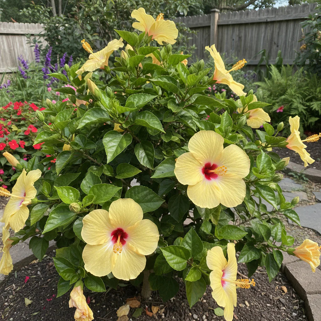 Yellow Hibiscus Flower seeds for Planting Premium Quality Heirloom & GMO Free Seeds for Home Garden 
 
 Sale