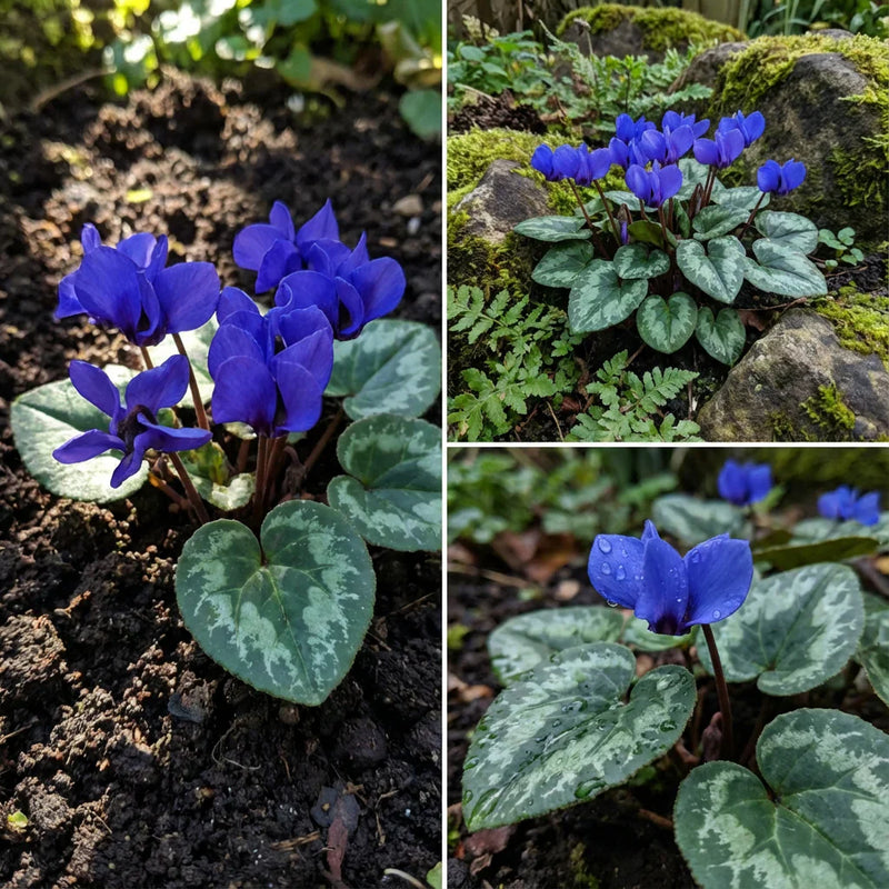 Blue Cyclamen Flower seeds for Planting Compact Growth Heirloom & GMO Free Seeds for Home Garden 
 
 Sale