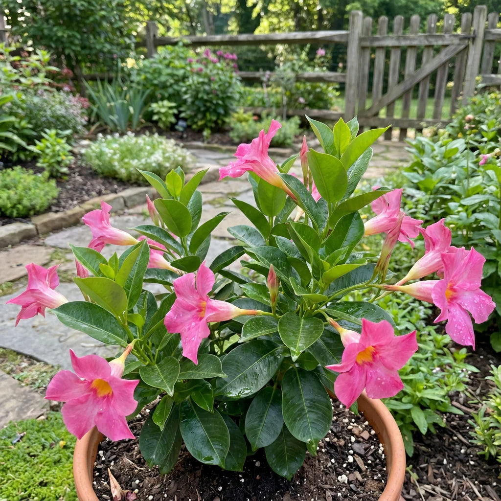 Dipladenia Flower seeds for Planting - Compact Growth, Heirloom & GMO Free Seeds for Home Garden