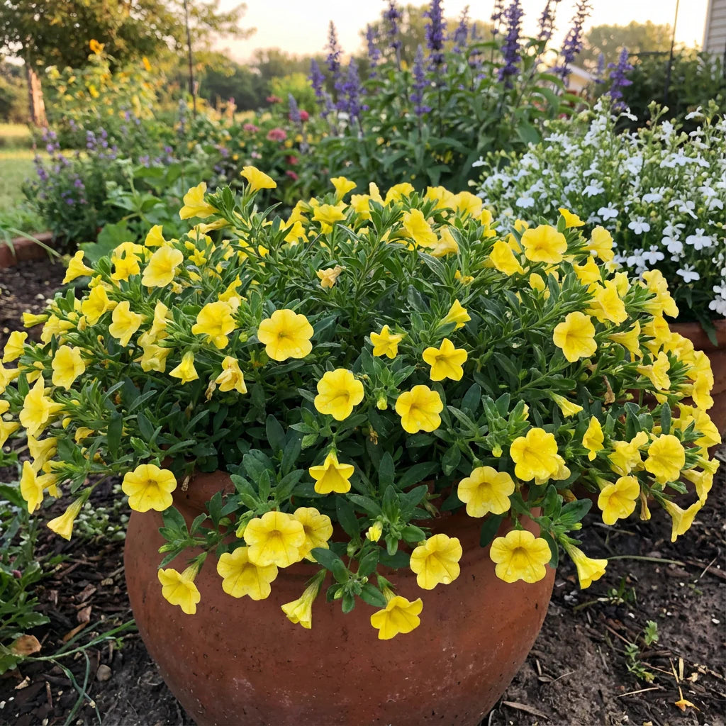 Yellow Superbells Calibrachoa Flower seeds for Planting - Cut Flower Favorite, Heirloom & GMO Free Seeds for Home Garden