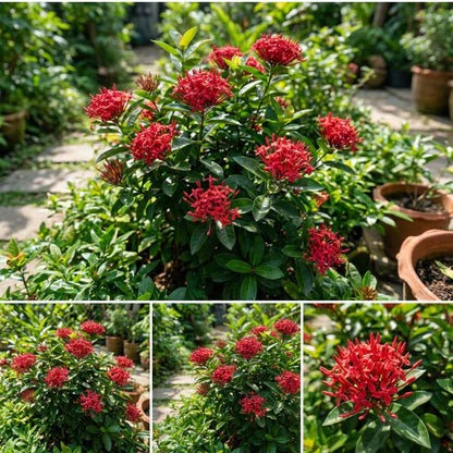 Ixora Red Flower Seeds for Planting  Vibrant Blossoms for Your Garden