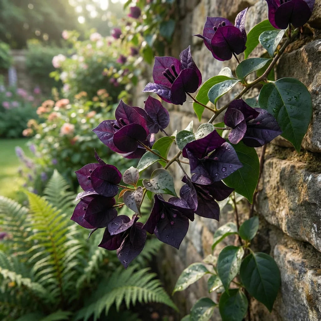 Black Bougainvillea Flower seeds for Planting - Low Maintenance, Heirloom & GMO Free Seeds for Home Garden