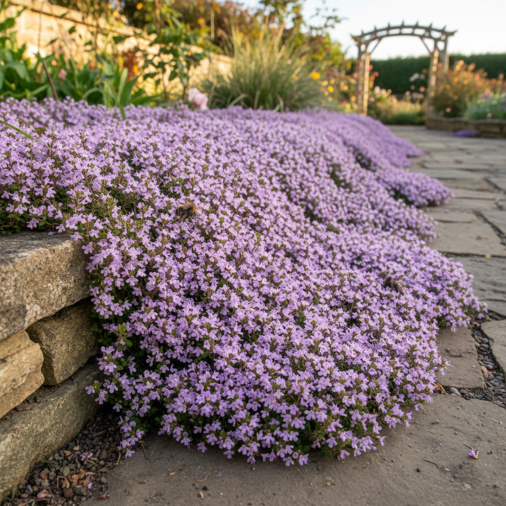 Creeping Thyme Flower Seeds Mix for Low Growing Ground Cover Garden Use
