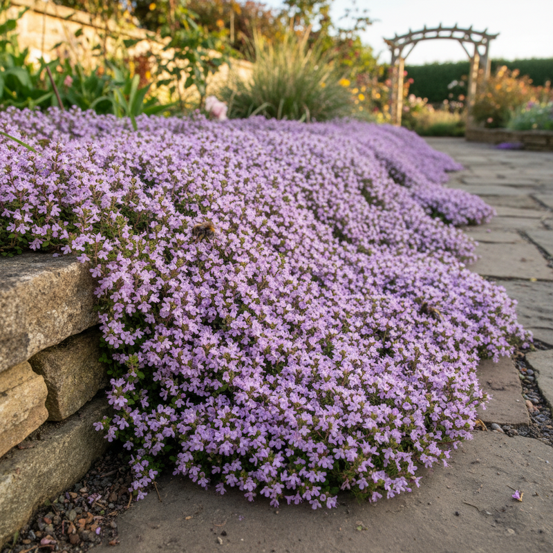 Creeping Thyme Flower Seeds Mix for Low Growing Ground Cover Garden Use