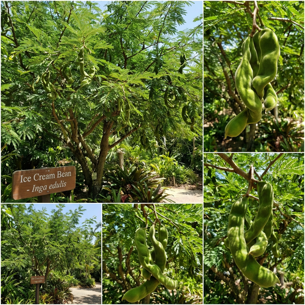 Ice Cream Bean Tropical Tree for Home Garden and Exotic Landscape Growing