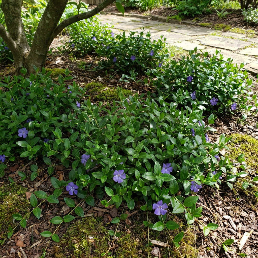 Vinca minor Periwinkle Flower Seeds for Shade Garden Ground Cover Use