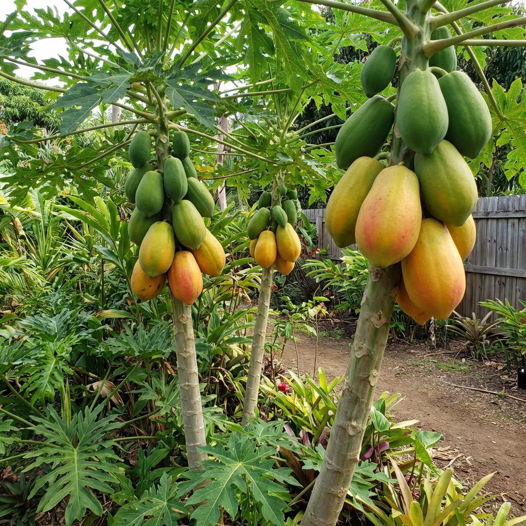 Taiwan Red Lady Papaya Fruit Seeds for Planting – Sweet Tropical Fruit, Heirloom, High Germination, Non-GMO Organic Garden Seeds