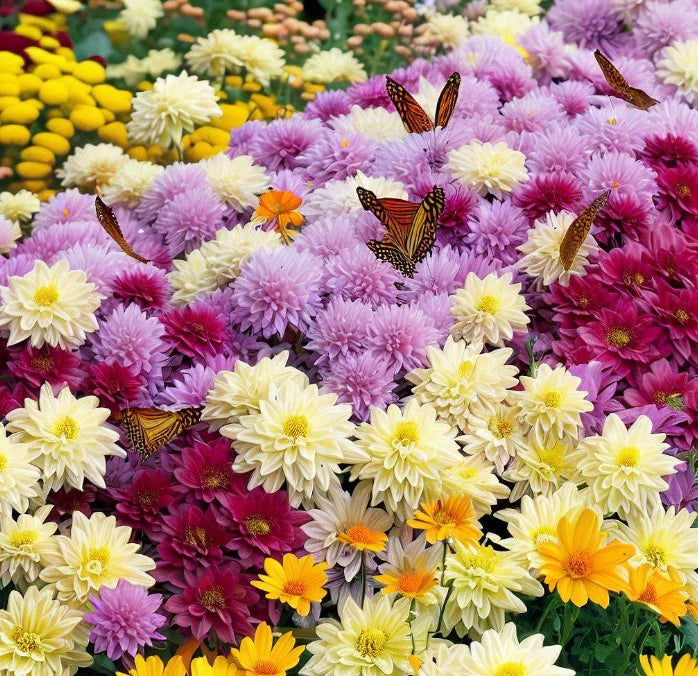 Chrysanthemum Seeds for Planting Chrysanthemum Morifolium flower bed autumn garden