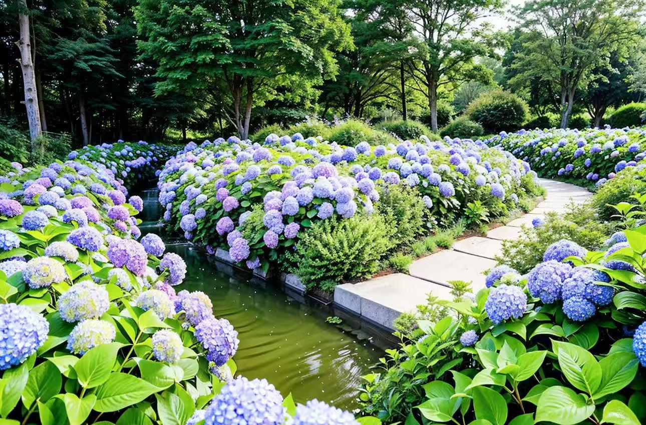 Green Blue Hydrangea Flower seeds for Planting - Sun Loving, Heirloom & GMO Free Seeds for Home Garden