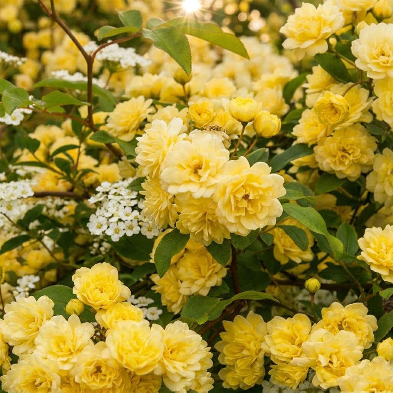 Rosa Banksiae Flower seeds for Planting - Wildflower Mix, Heirloom & GMO Free Seeds for Home Garden