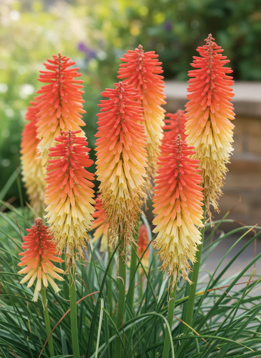 Kniphofia Flower seeds for Planting, Compact Growth Heirloom & GMO Free Seeds for Home Garden