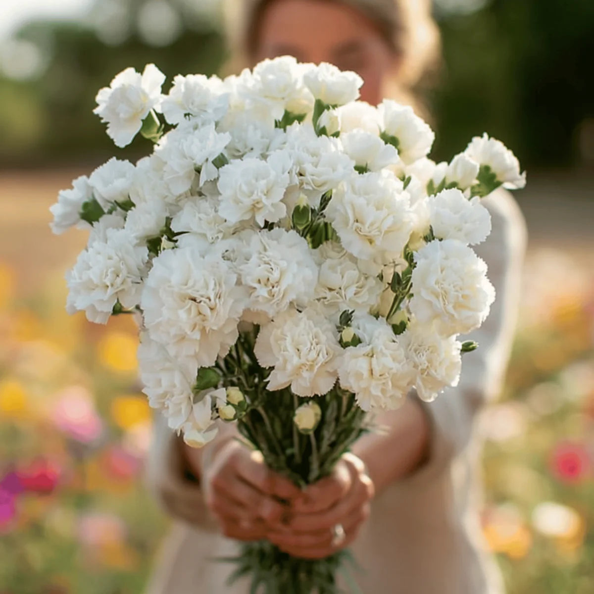White Carnations Flower seeds for Planting Perfect for Borders Heirloom & GMO Free Seeds for Home Garden